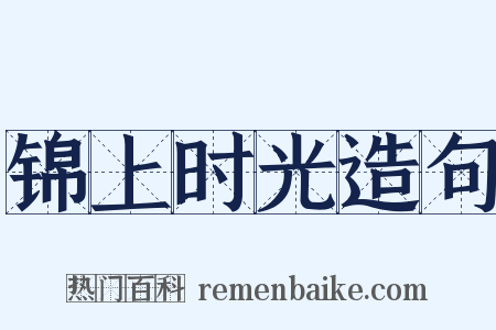 锦上时光造句是什么意思的图片